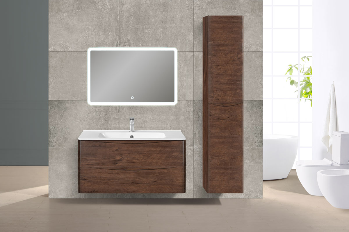 База под раковину Paola 1000 подвесная, 2 выкатных ящика soft close, R.Wood - Gidratop.ru изображение
