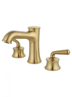 Смеситель для раковины на 3 отверстия WONZON & WOGHAND STEAM, Брашированное золото (WW-88159008- BG) - Gidratop.ru изображение