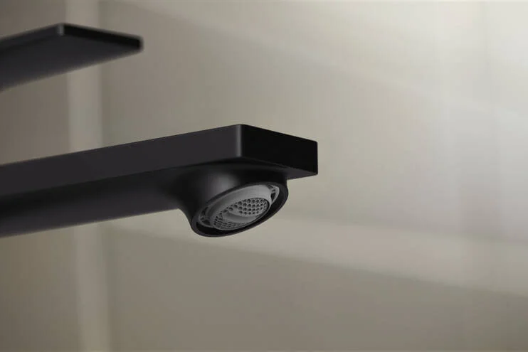 Смеситель для раковины Hansgrohe Rebris 72591670 E, с донным клапаном, черный матовый - Gidratop.ru изображение