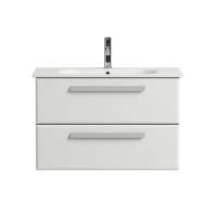 ECO-CER База под раковину подвесная с двумя выкатными ящиками, Bianco Lucido, 770x450x500, ECO-CER-800-2C-SO-BL - Gidratop.ru изображение
