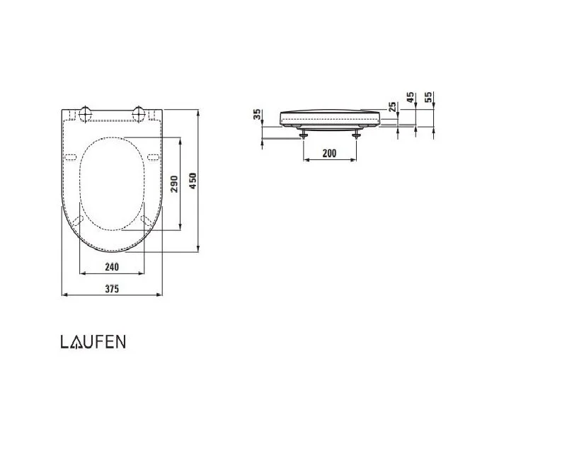 Крышка сиденье Laufen Sonar 8.9334.1.757.000.1 съемное, с микролифтом, цвет белый матовый - Gidratop.ru изображение