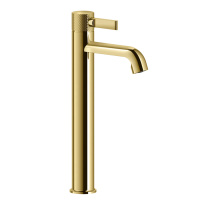GESSI INCISO смеситель для раковины на 1 отверстие, высокий h=337мм, с донным клапаном Цвет: золото - Gidratop.ru изображение
