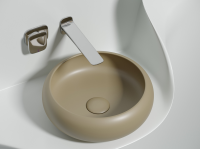 Умывальник чаша накладная круглая (цвет Капучино Матовый) Element 360x360x120мм - Gidratop.ru изображение