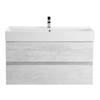 MOLVENO 46 База под раковину подвесная с двумя выкатными ящиками, Legno Bianco, 1000x460x500, MOLVENO 46-100-2C-SO-LB - Gidratop.ru изображение