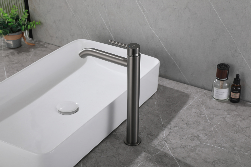 Смеситель ABBER Wasser Kreis AF8111NG для накладной раковины, никель - Gidratop.ru изображение