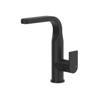 Gessi Emporio Via manzoni смеситель для раковины без донного клапана, с соединительными шлангами, цвет: Black XL