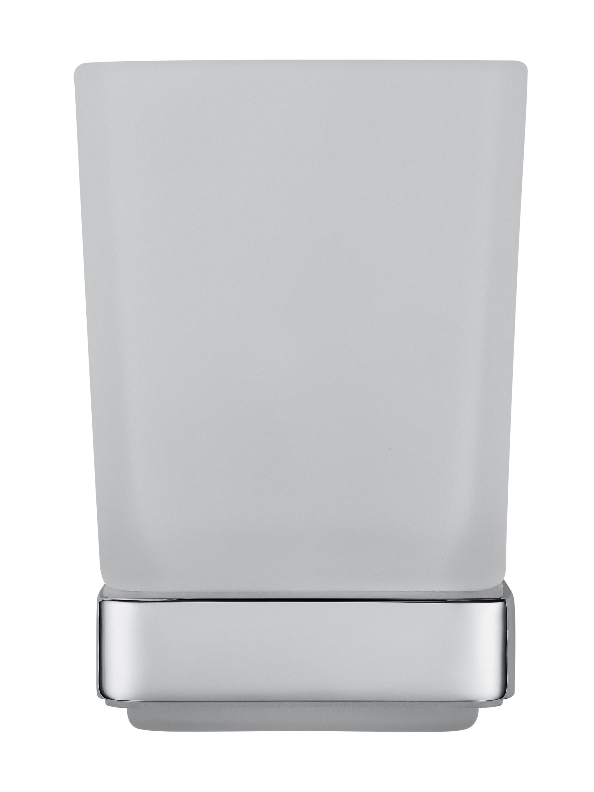 Стакан для зубных щеток с держателем WONZON & WOGHAND FLAT, Хром (WW-9721) - Gidratop.ru изображение