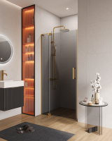 Душевая дверь в нишу CEZARES SLIDER-B-1-90/100-GRIGIO-BORO - Gidratop.ru изображение