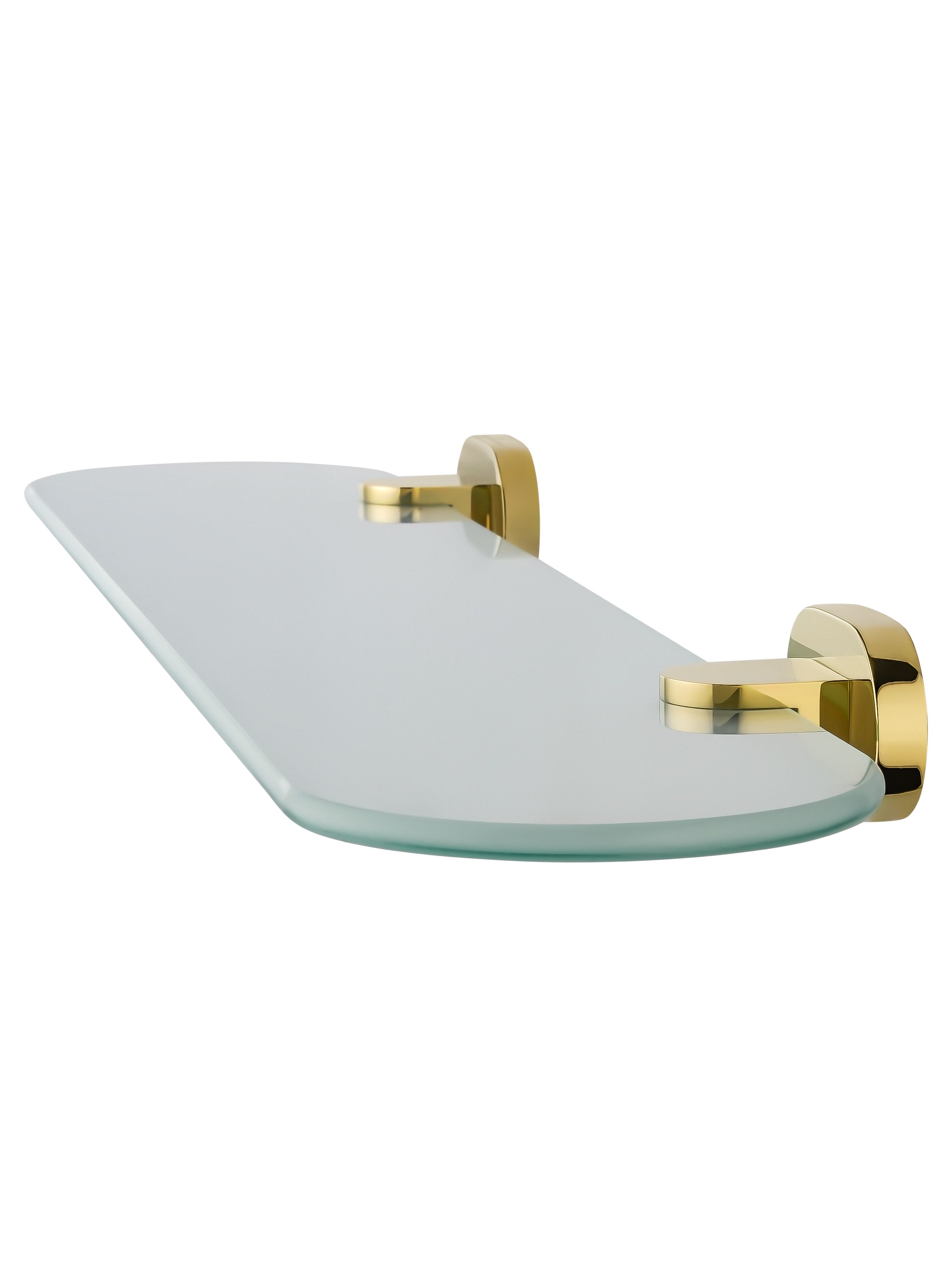 Стеклянная полка для ванной WONZON & WOGHAND FIRST, Глянцевое золото (WW-8427-LG) - Gidratop.ru изображение