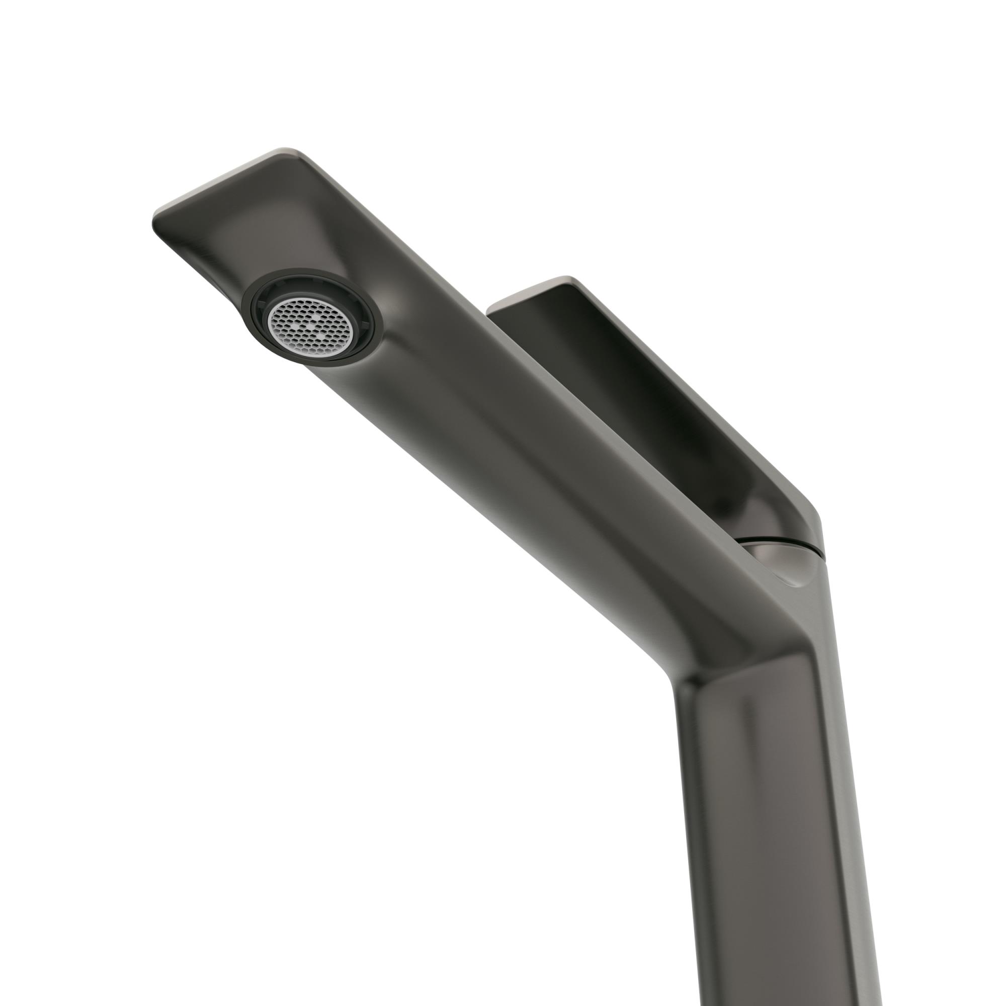 LINER-LC-GM-W0 Смеситель для накладной раковины однорычажный, без донного клапана, исполнение оружейная сталь - Gidratop.ru изображение