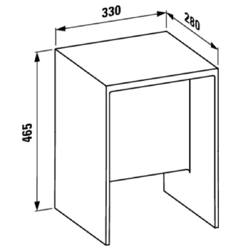 Табурет Laufen Kartell 3.8933.0.093.000.1 33 см, пластик, цвет пудровый розовый - Gidratop.ru изображение