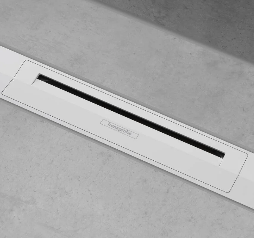 Решетка для дренажного канала Hansgrohe RainDrain Flex, 80 см, белый матовый, 56044700 - Gidratop.ru изображение