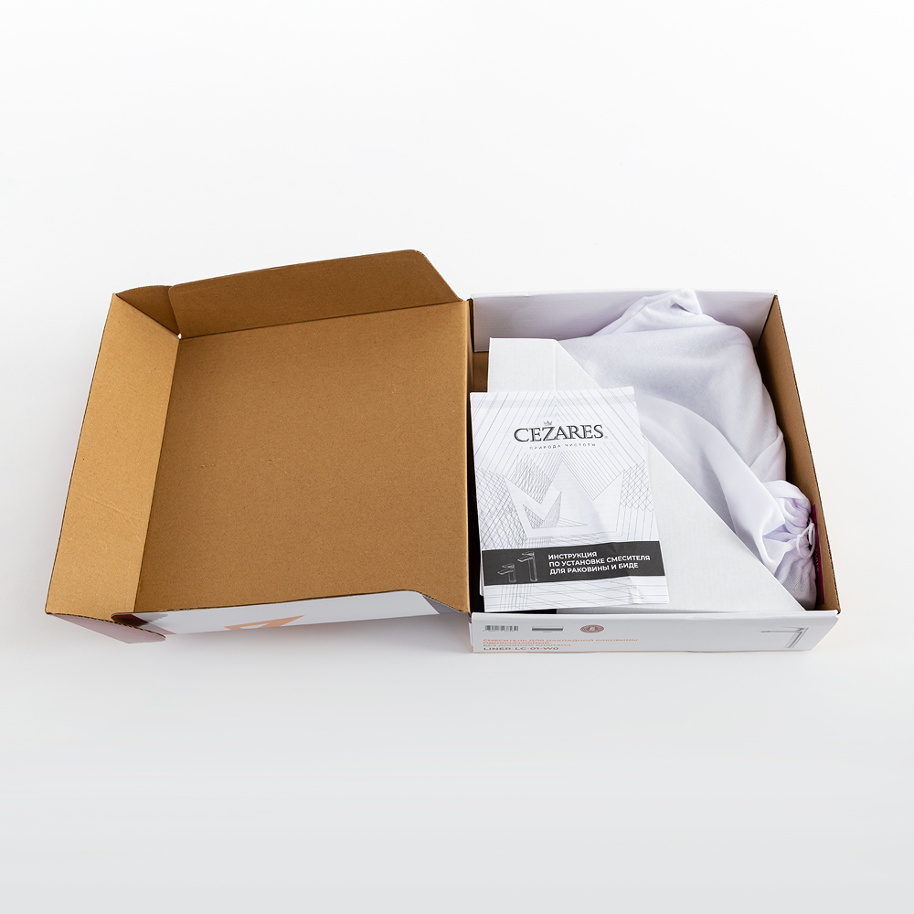 LINER-LC-01-W0 Смеситель для накладной раковины однорычажный, без донного клапана, исполнение хром - Gidratop.ru изображение