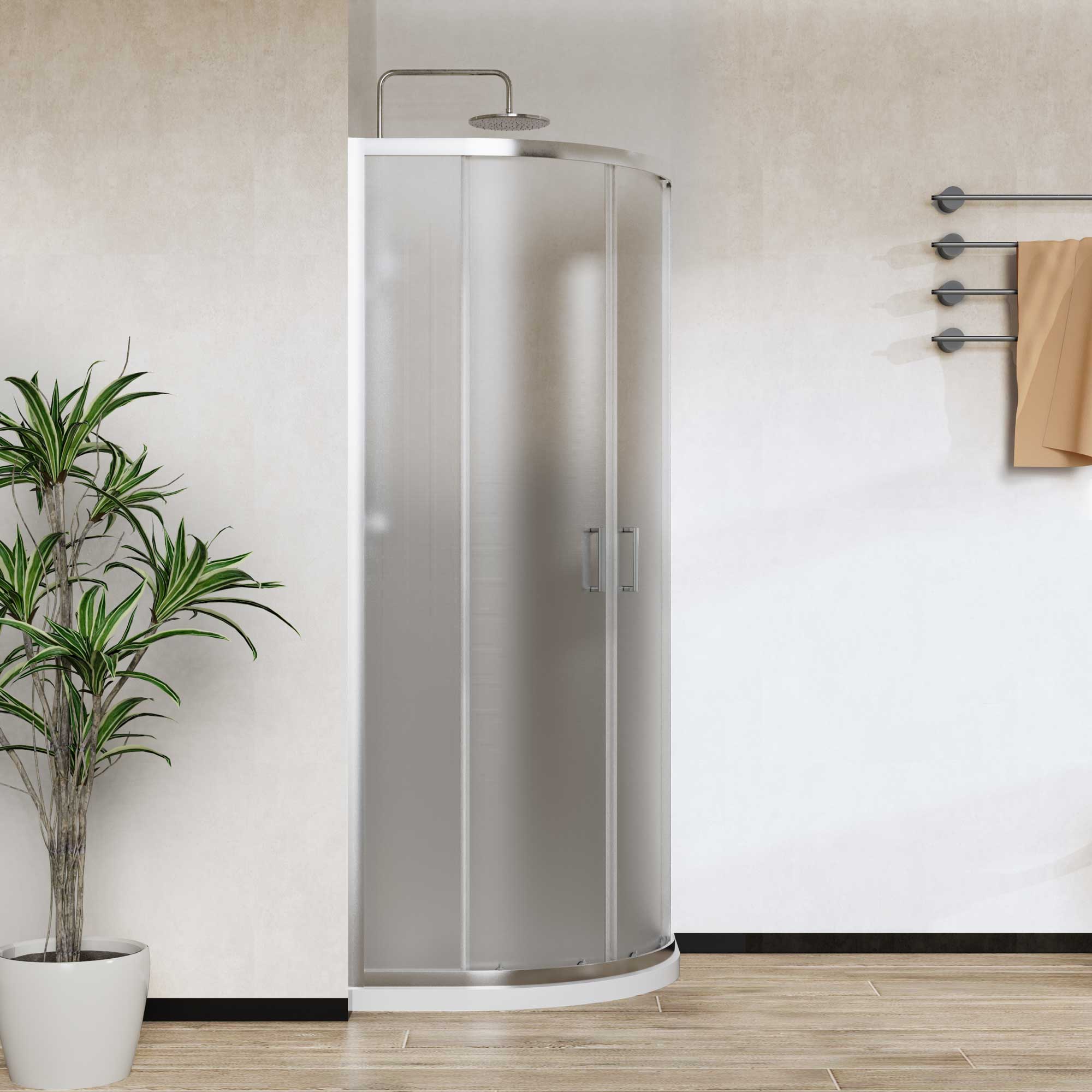 Душевой уголок City VSQ-5CT800MT, 800*800, хром, стекло текстурное - Gidratop.ru изображение