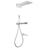 Душевая система ABBER Rund AF8753 скрытого монтажа с изливом, термостат, хром - Gidratop.ru изображение