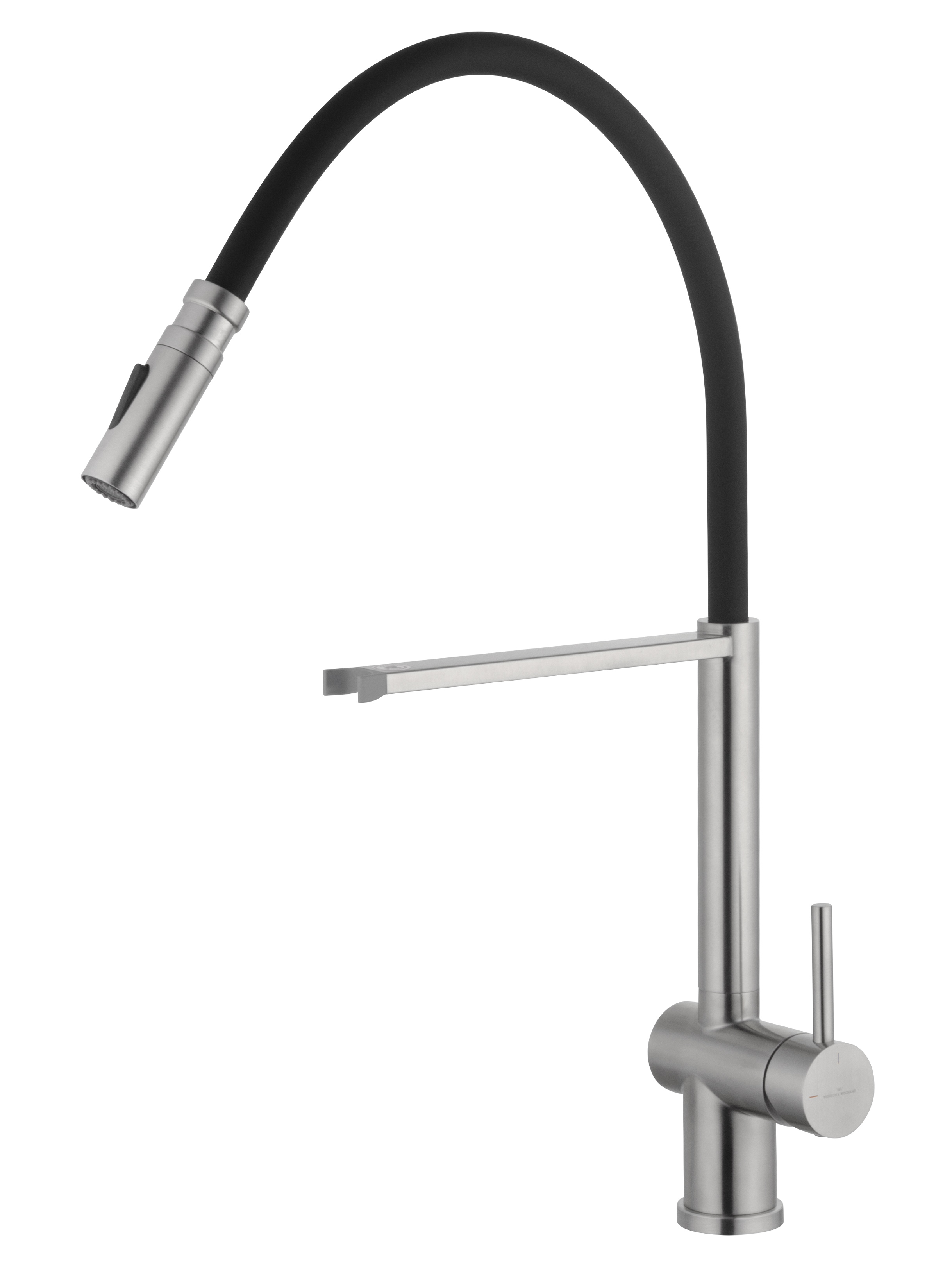 Смеситель для кухни с гибким изливом WONZON & WOGHAND, Брашированный никель (WW-88438003-BN) - Gidratop.ru изображение