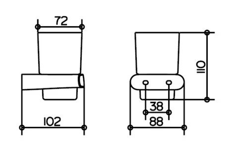 Стакан для щеток Keuco Elegance New 11650 019000 - Gidratop.ru изображение