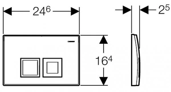 Клавиша Geberit Delta Type 50 115.135.21.1, глянцевый хром - Gidratop.ru изображение