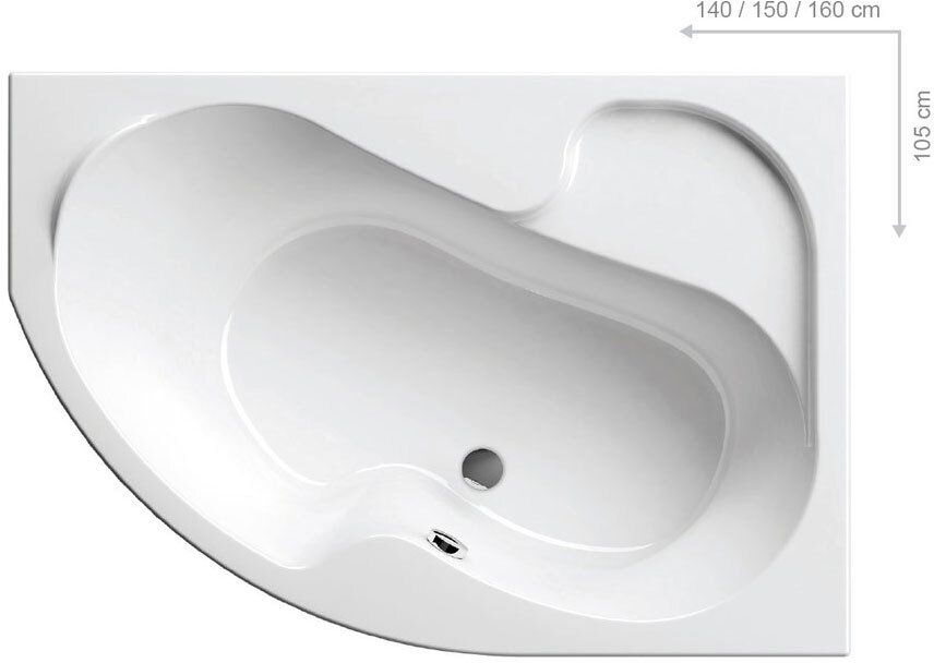 Акриловая ванна Ravak Rosa I 140x105 P CV01000000 (правая)
