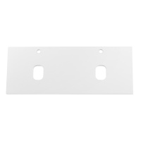 Столешница из МДФ с двумя отверстиями под раковину и с двумя отверстиями под смеситель, 1204x462x19 EK-120-2-BO Bianco Opaco - Gidratop.ru изображение