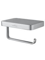 Держатель для туалетной бумаги с полкой WONZON & WOGHAND FLAT, Хром (WW-9736) - Gidratop.ru изображение