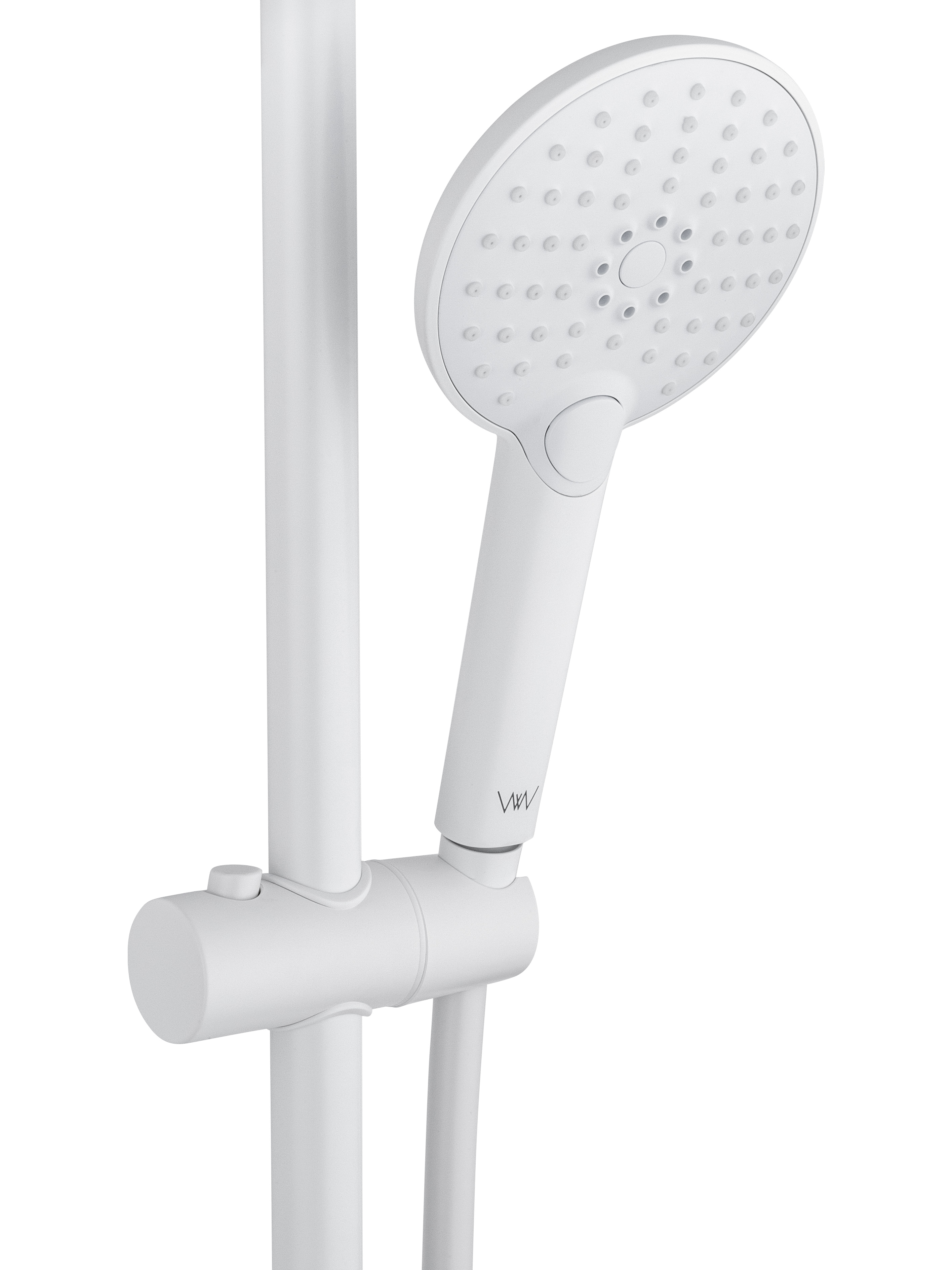 Смеситель для ванны с душевым гарнитуром WONZON & WOGHAND ALFA, Белый матовый (WW-AE3205-MW) - Gidratop.ru изображение