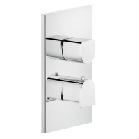 GESSI Rilievo встраиваемый смеситель для душа, термостатический,  на 2 источника (внешние части), цвет: хром