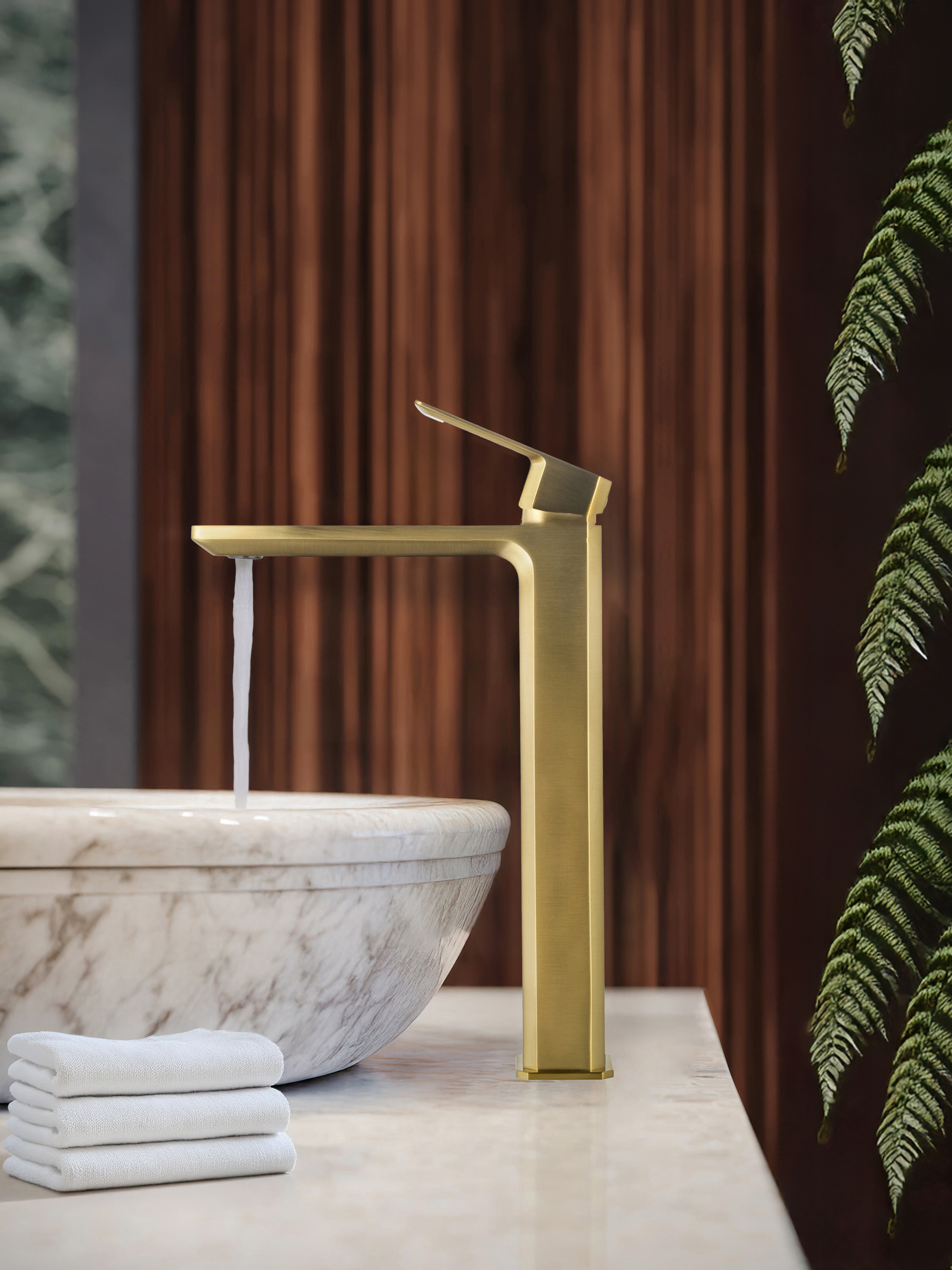 Смеситель для раковины высокий WONZON & WOGHAND DIAMOND, Черный матовый (WW-88239011-MB) - Gidratop.ru изображение