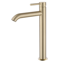 Смеситель ABBER Wasser Kreis AF8111G для накладной раковины, золото матовое - Gidratop.ru изображение