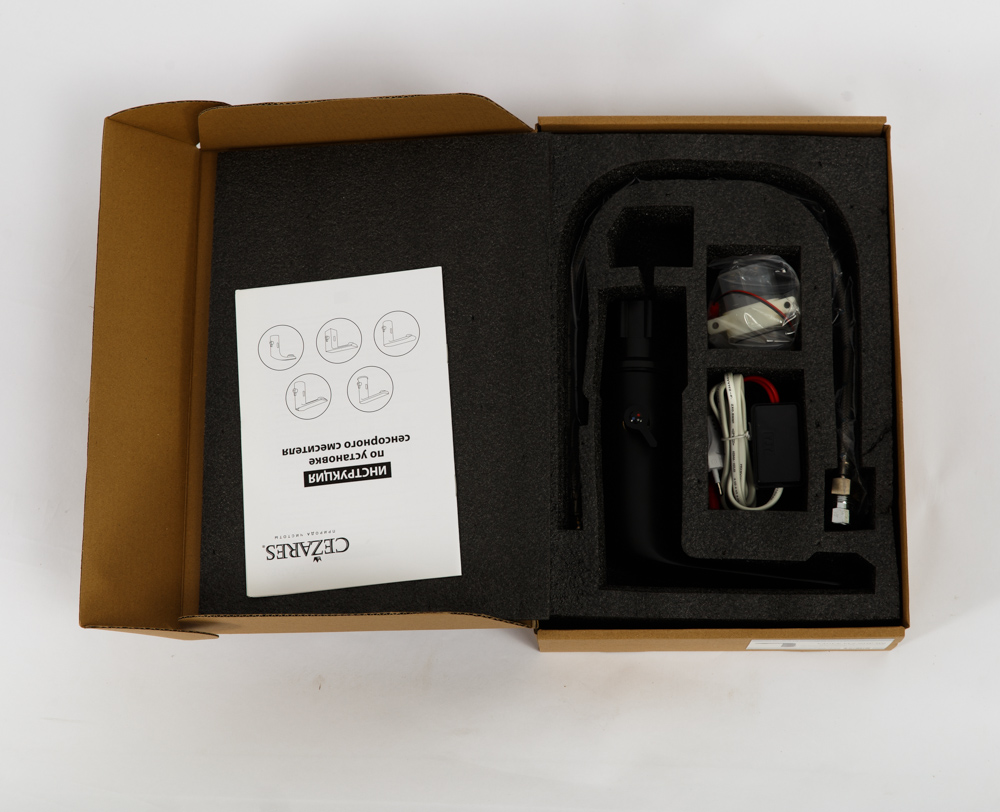 VAGUE-ELS-NOP-W0 Сенсорный смеситель для раковины, чёрный матовый - Gidratop.ru изображение