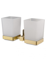 Два стакана для зубных щеток с держателем WONZON & WOGHAND ROMA, Бронза (WW-7228) - Gidratop.ru изображение