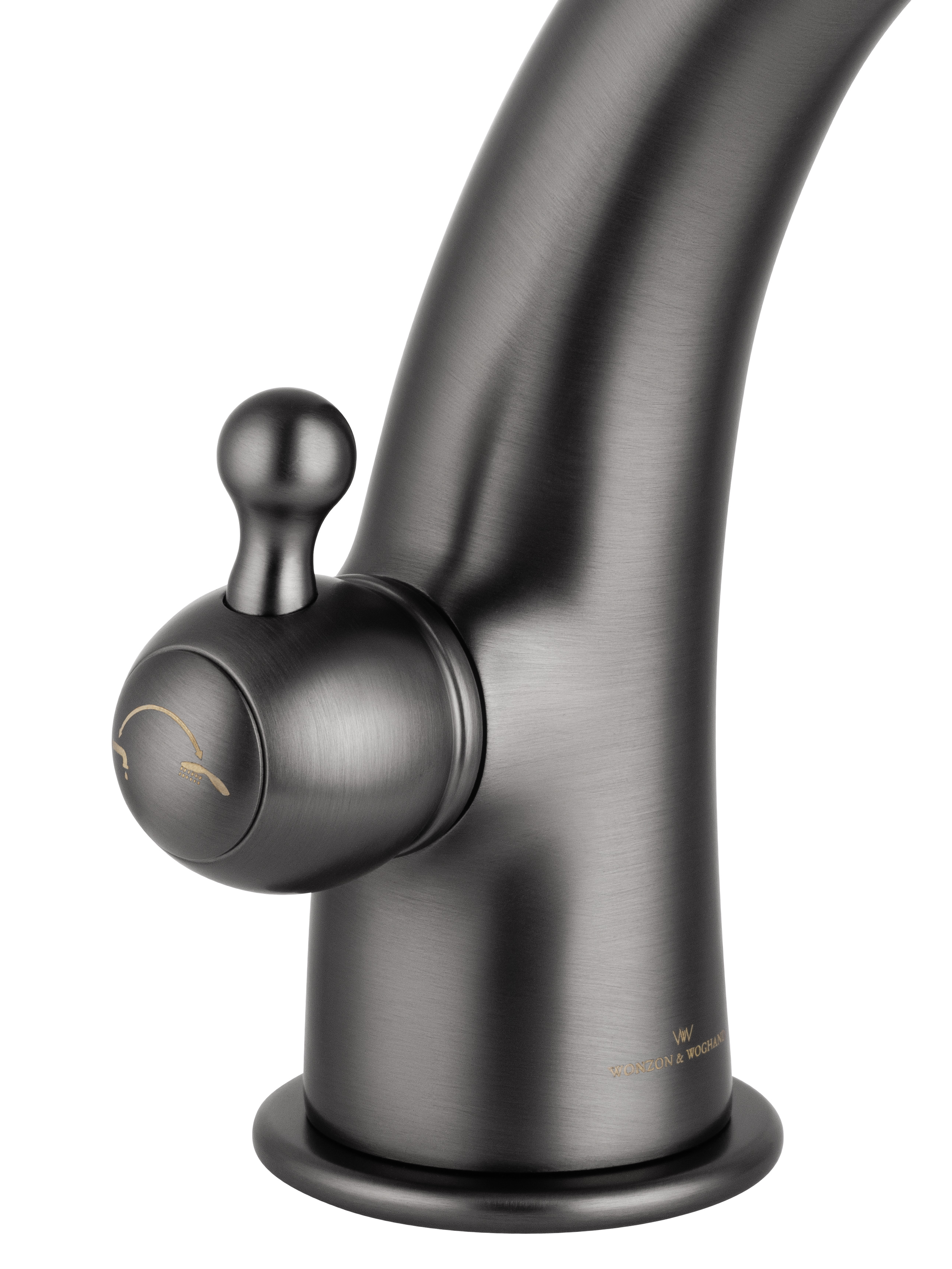 Смеситель на борт ванны WONZON & WOGHAND STEAM, Темный графит (WW-88659008-BGM) - Gidratop.ru изображение