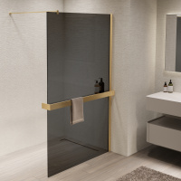 Душевая перегородка Walk-In VSW-1HR900CGG, 900*2000, матовый золотой, стекло тонированное