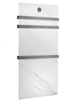 Полотенцесушитель электрический с каменной плитой Белый мрамор WONZON & WOGHAND STUTTGART, Темный графит (WW-A503-GM)