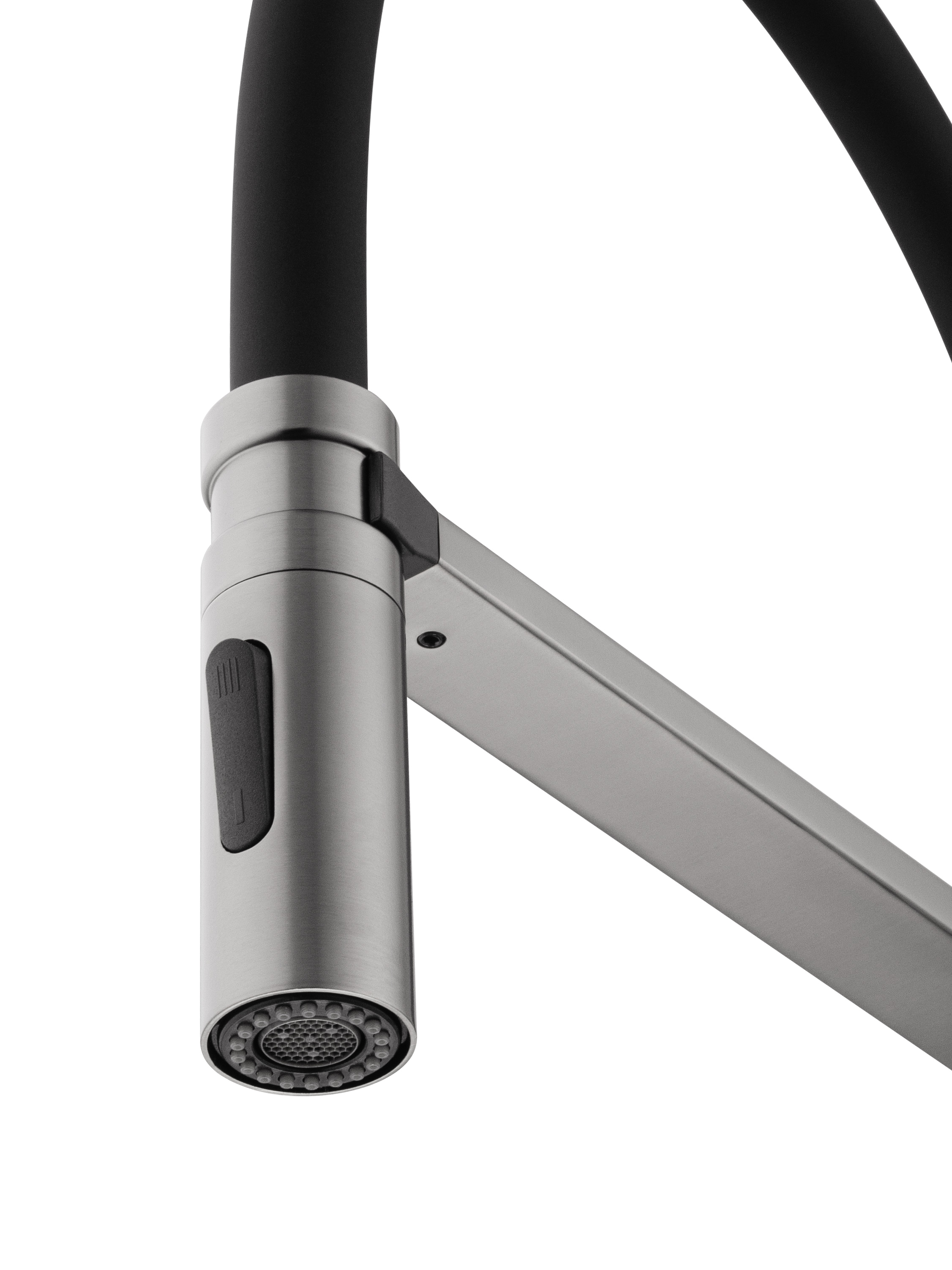 Смеситель для кухни с гибким изливом WONZON & WOGHAND, Темный графит (WW-88438003-BGM) - Gidratop.ru изображение