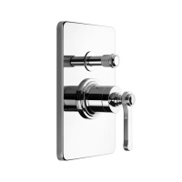 GESSI VENTI20 смеситель встраиваемый, однорычажный, с переключателем на 2 положения, внешняя часть, цвет хром