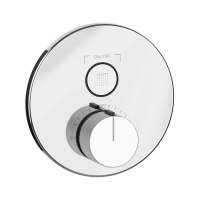 GESSI HI-FI COMFORT смеситель настенный встраиваемый, термостатический, с 1 запорной кнопкой, цвет хром - Gidratop.ru изображение