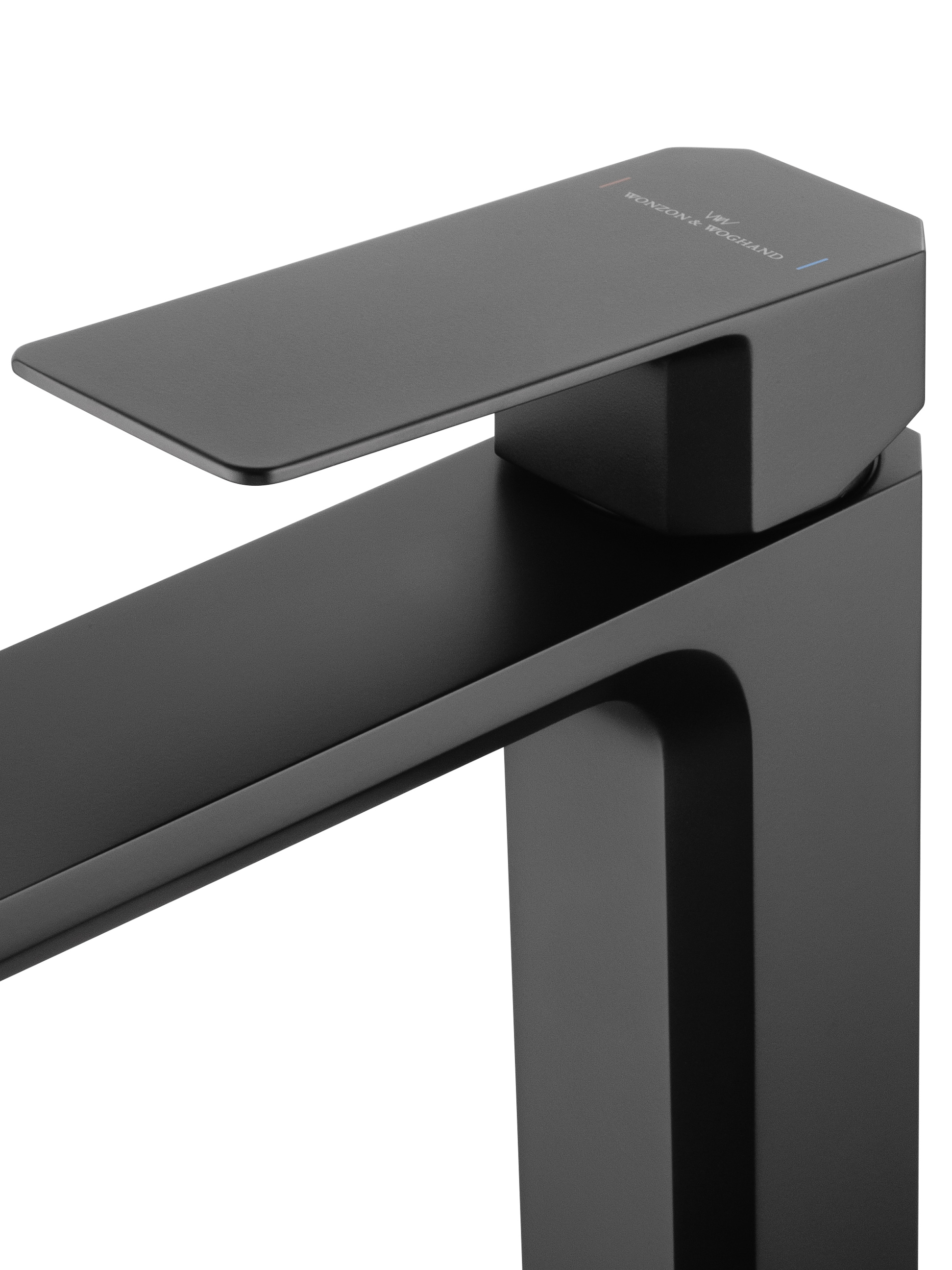 Смеситель для раковины WONZON & WOGHAND DIAMOND, Черный матовый (WW-88139011-MB) - Gidratop.ru изображение