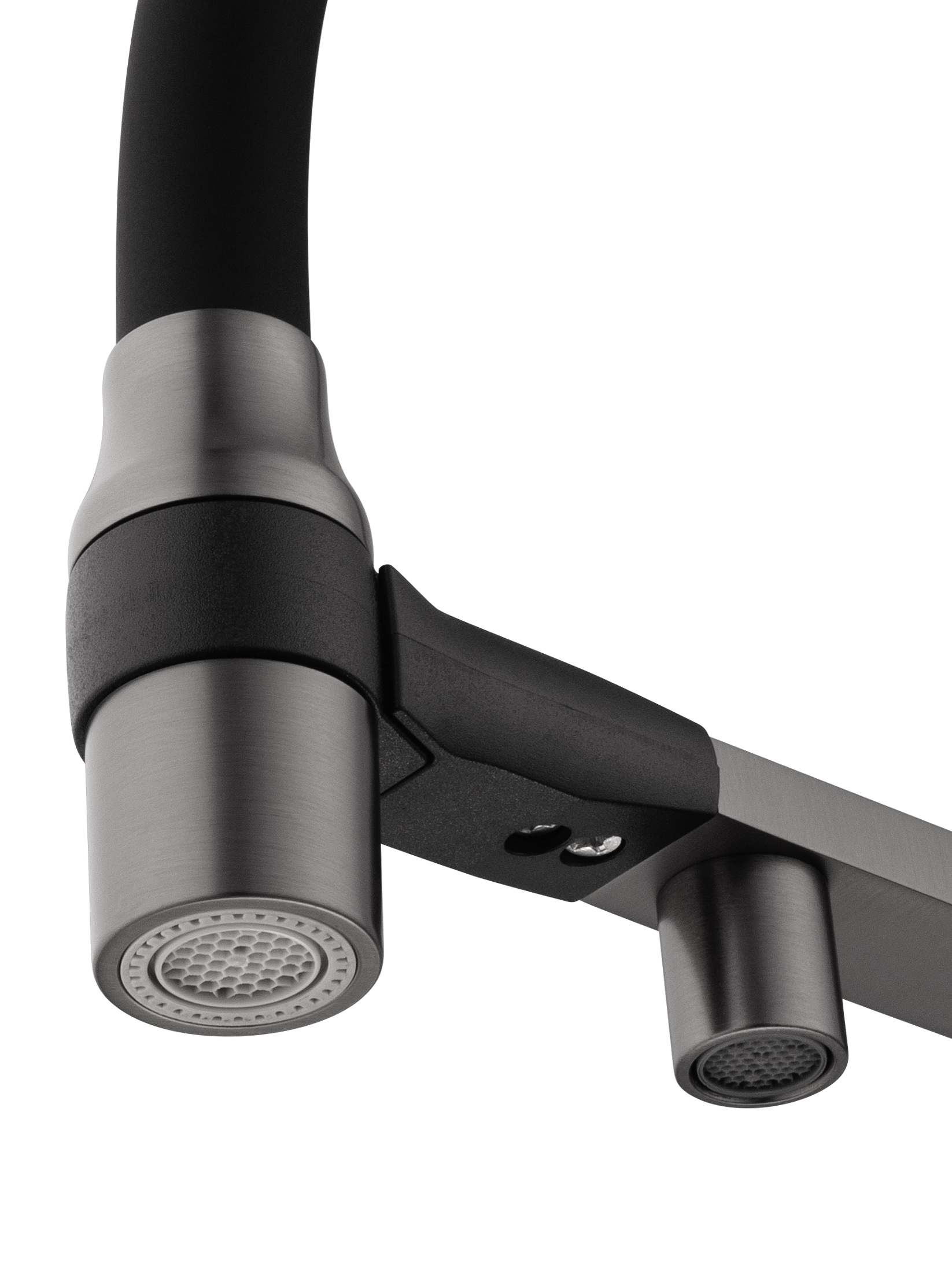 Смеситель для кухни с гибким изливом и подключением фильтра WONZON & WOGHAND, Темный графит (WW-88458013-BGM) - Gidratop.ru изображение