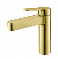 DELTA Смеситель для раковины без донного клапана, брашированное золото, DEL-LVM-BORO - Gidratop.ru изображение