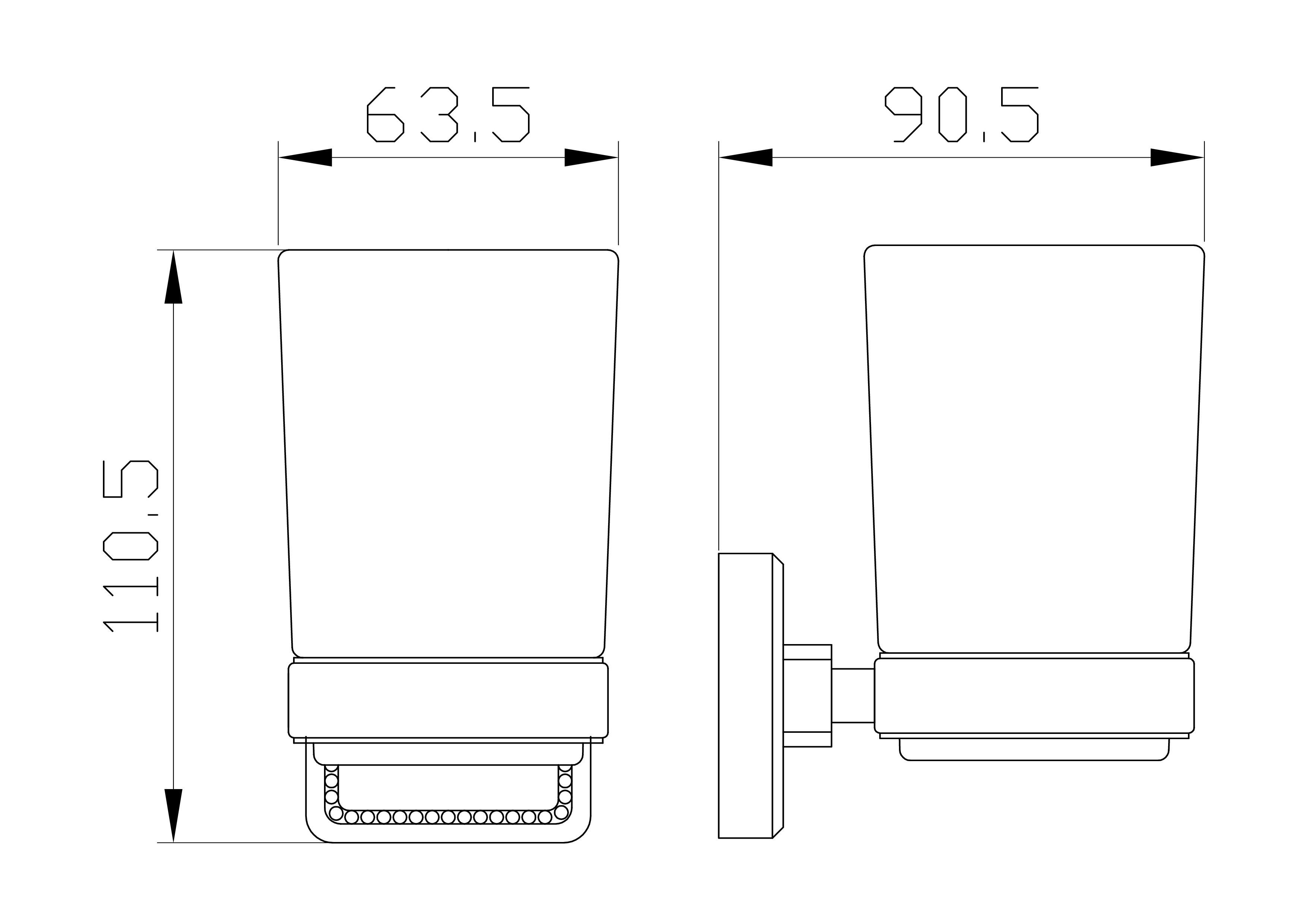 Стакан для зубных щеток с держателем WONZON & WOGHAND ROMA, Бронза (WW-7221) - Gidratop.ru изображение