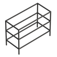 CADRO металлический двухъярусный сварной каркас под раковину, напольный, 1000х460х730, CADRO-100/46/73-2C-PIA-MET-ST - Gidratop.ru изображение