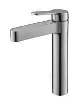 DELTA Смеситель для накладных раковин без донного клапана, нержавеющая сталь, исполнение сатин DEL-LMC-IN - Gidratop.ru изображение