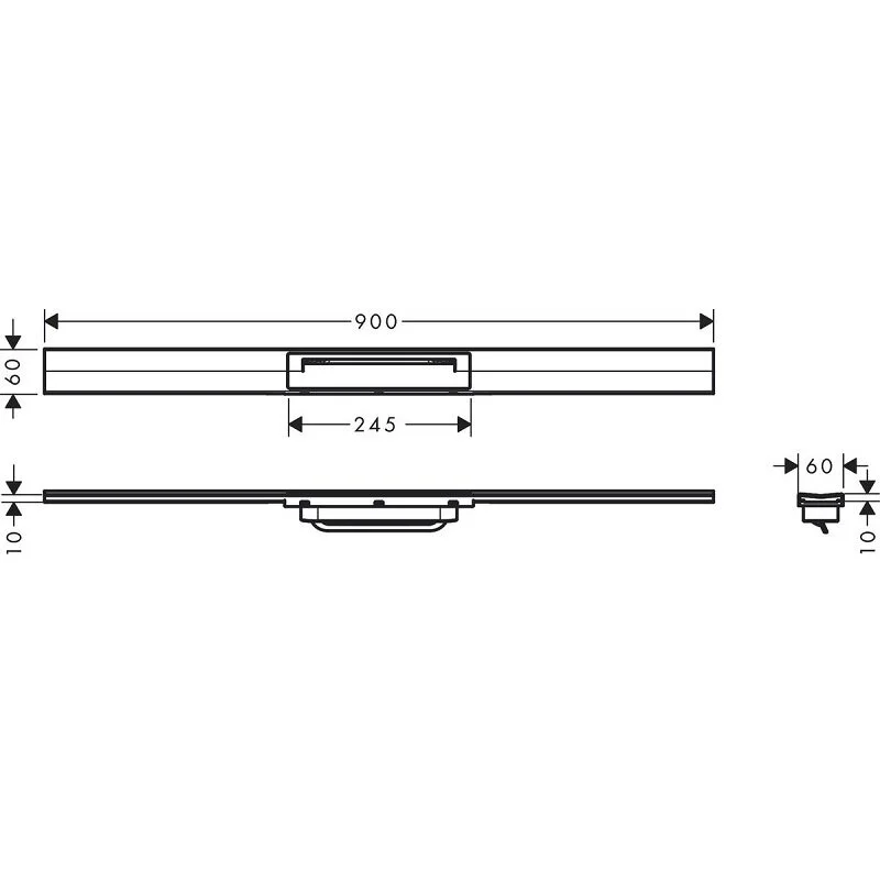 Решетка для дренажного канала Hansgrohe RainDrain Flex, 90 см, шлифованная бронза, 56045140 - Gidratop.ru изображение