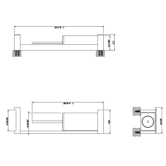 GESSI  INVERSO ACCESSORIES стойка настенная с держателем для туалетной бумаги и ершиком черным, цвет: Warm Bronze Br PVD - Gidratop.ru изображение