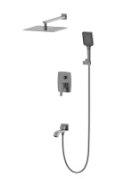 Душевая система встраиваемая WONZON & WOGHAND FLEX, Темный графит (WW-88939072-BGM) - Gidratop.ru изображение