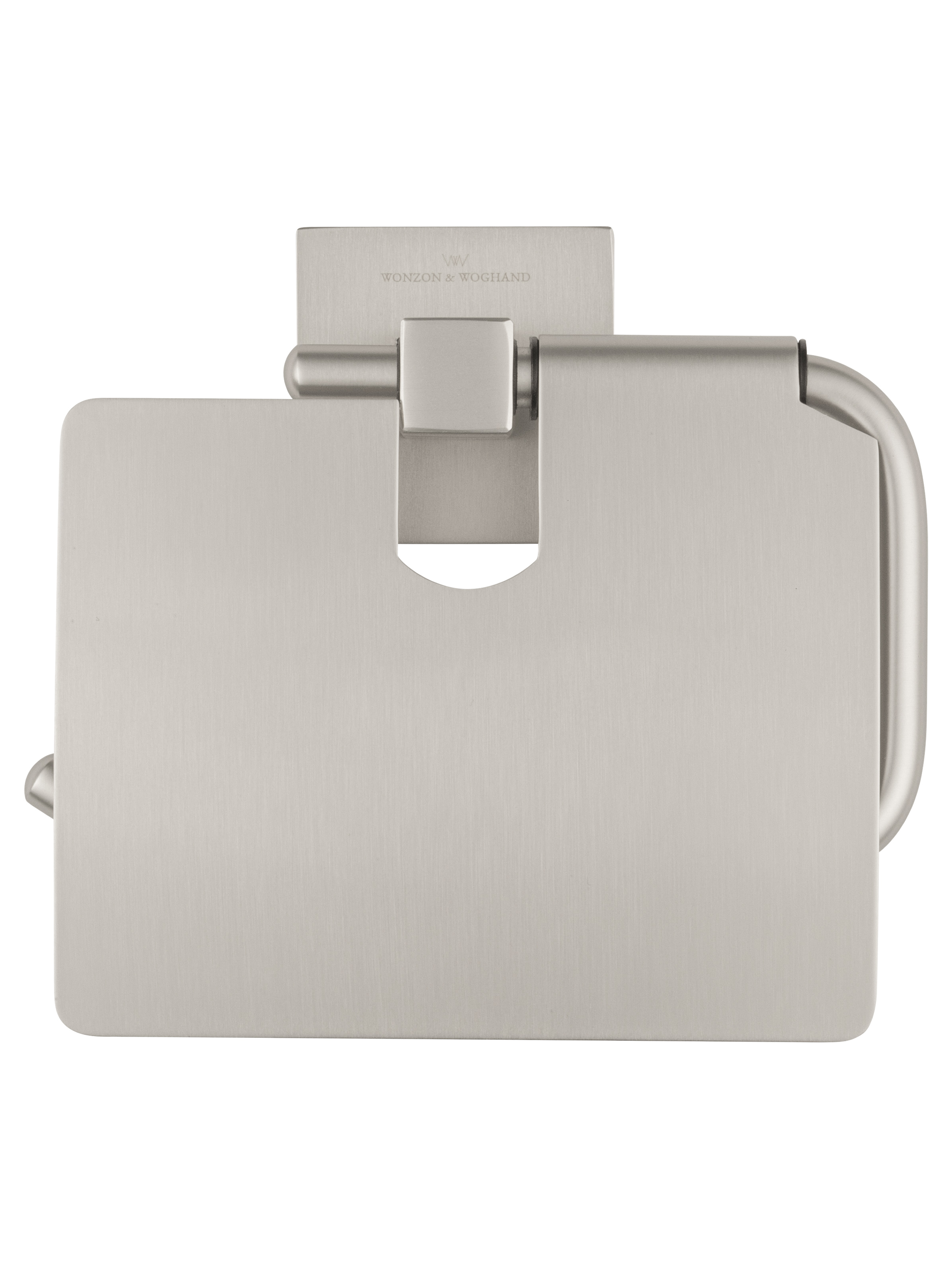Держатель для туалетной бумаги с крышкой WONZON & WOGHAND POLO, Брашированный никель (WW-8926-BN) - Gidratop.ru изображение