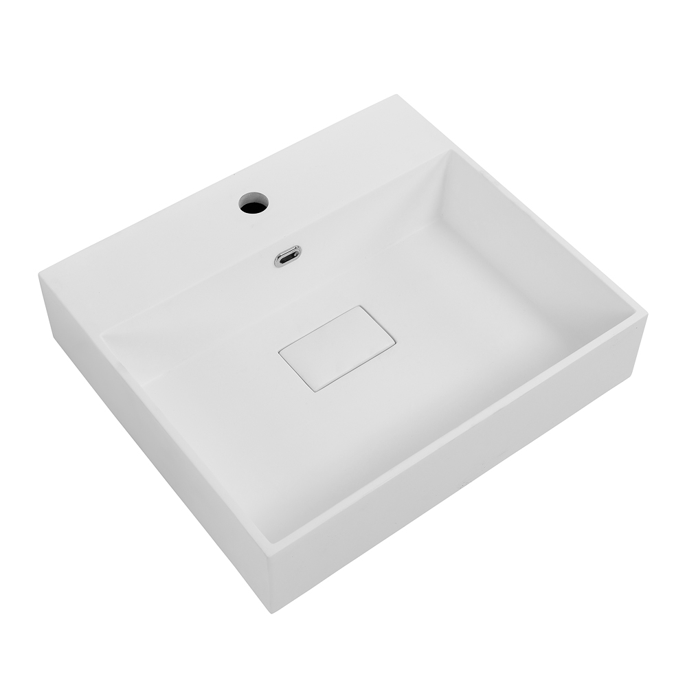 раковина из искусственного мрамора 50262 Bianco, 51x45x11,5 - Gidratop.ru изображение