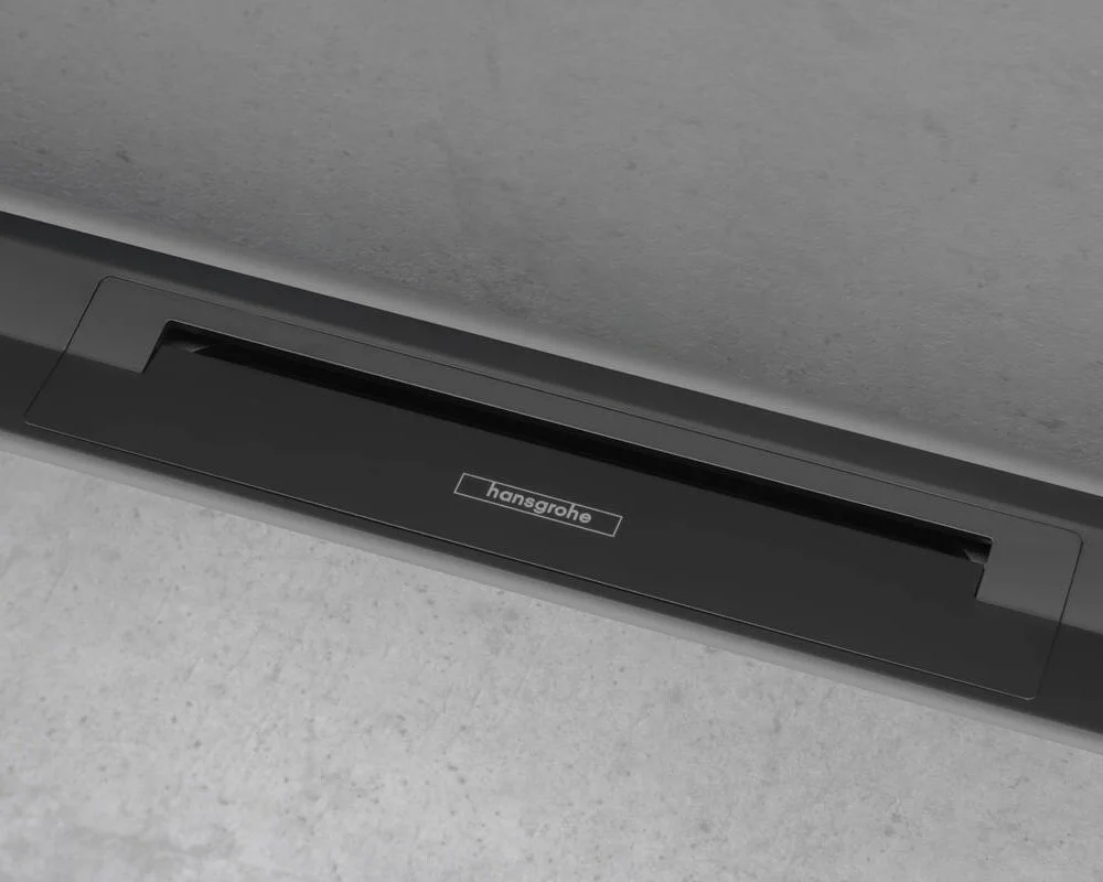 Решетка для дренажного канала Hansgrohe RainDrain Flex, 80 см, черный матовый, 56051670 - Gidratop.ru изображение