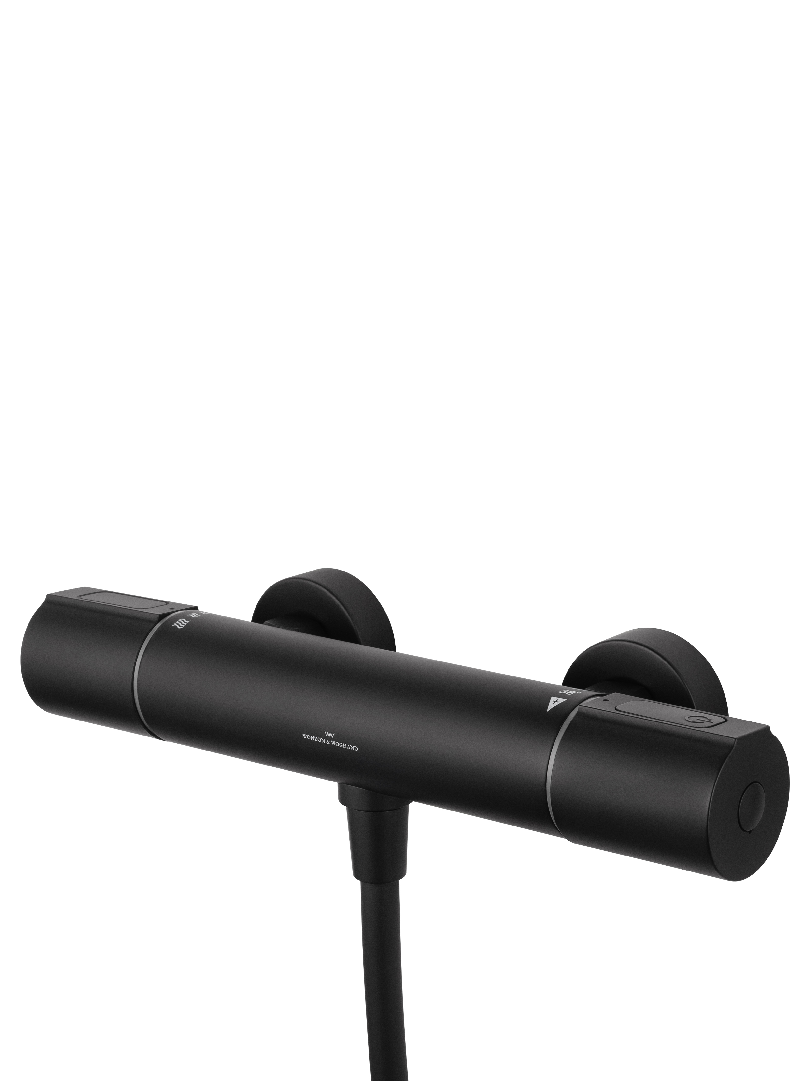 Смеситель для душа с термостатом WONZON & WOGHAND INN 2, Черный матовый (WW-A2006-A-MB) - Gidratop.ru изображение